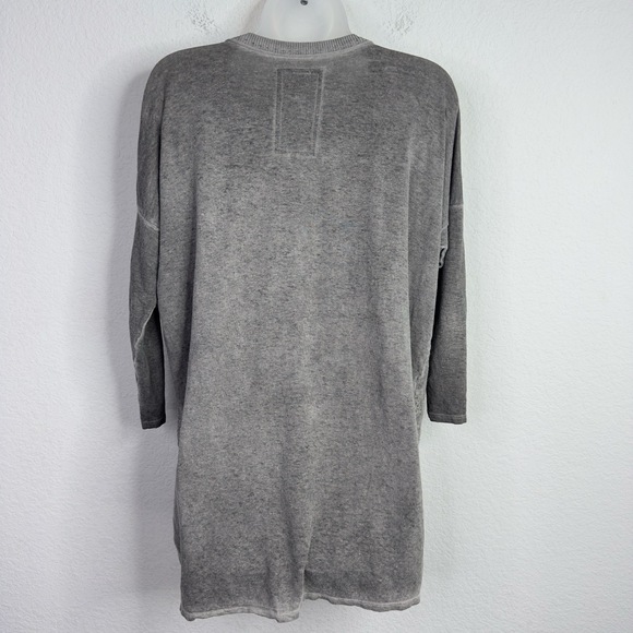 Pete & Greta Johnny Was Shirt Women XS Gray Floral Linen Embroidered Grunge Boho - Picture 2 of 6